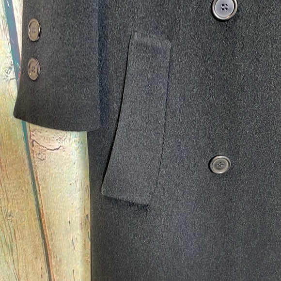 100% Cashmere Anne Klein Classic Black Coat 12/14 - Picture 9 of 16